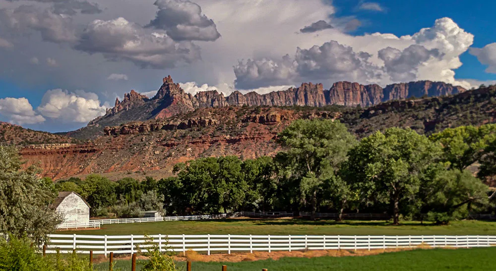 Rockville, Utah as seen from National Scenic Byway SR-9