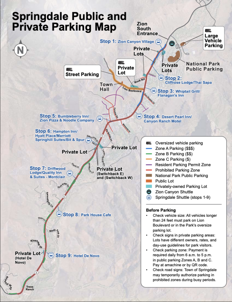 small picture of a parking map available to download